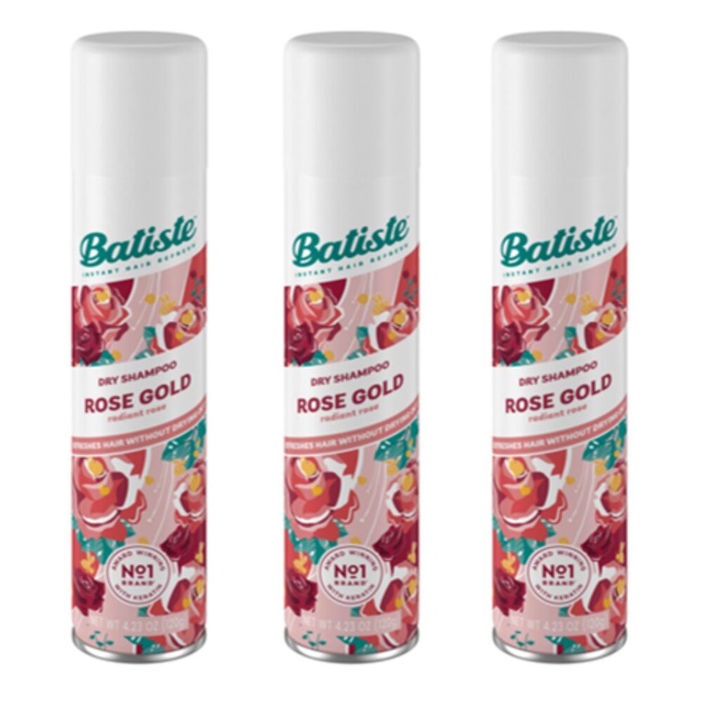 NEW Lot of 3x [Batiste] ROSE GOLD Dry Shampoo - Full size, not travel!